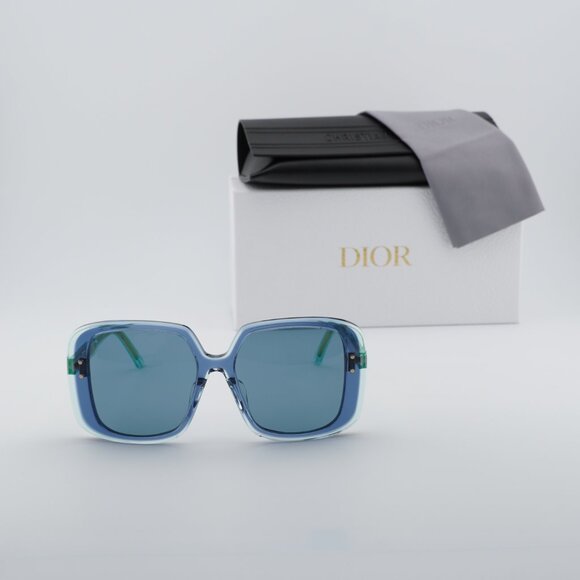 Dior DIORHIGHLIGHT S3F 30B0 Square Sunglasses - Shiny Blue \\ Blue Grey main image 4